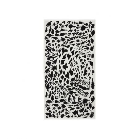Vonios rankšluostis 70x140cm Cheetah juodas | black